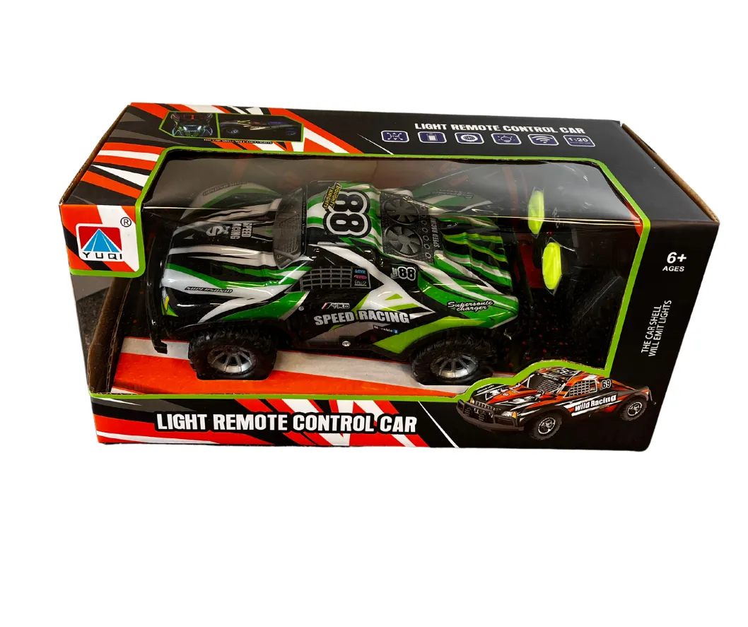 1: 20 Four-Way PVC Shell Short Card Off-Road Remote Control Racing Cool Led Lights