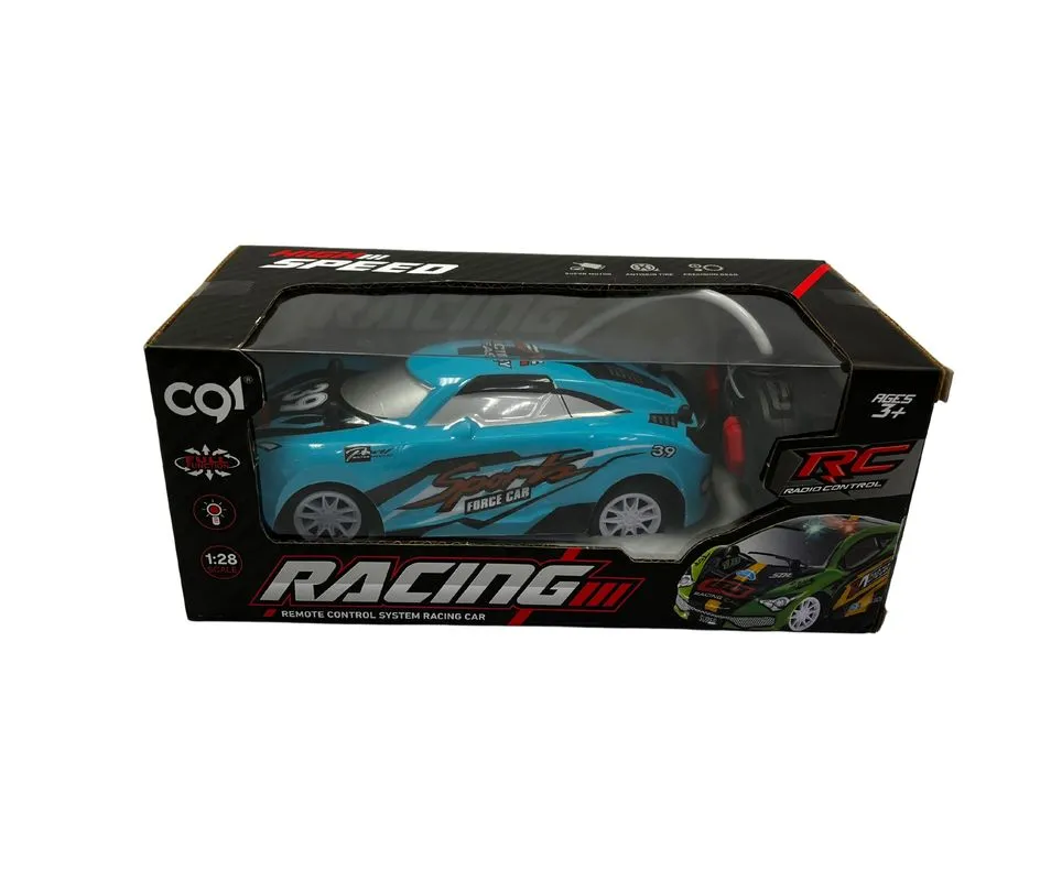 1: 28 Four-Way PVC Car Shell Light Remote Control Car (2 Mixed Colours)