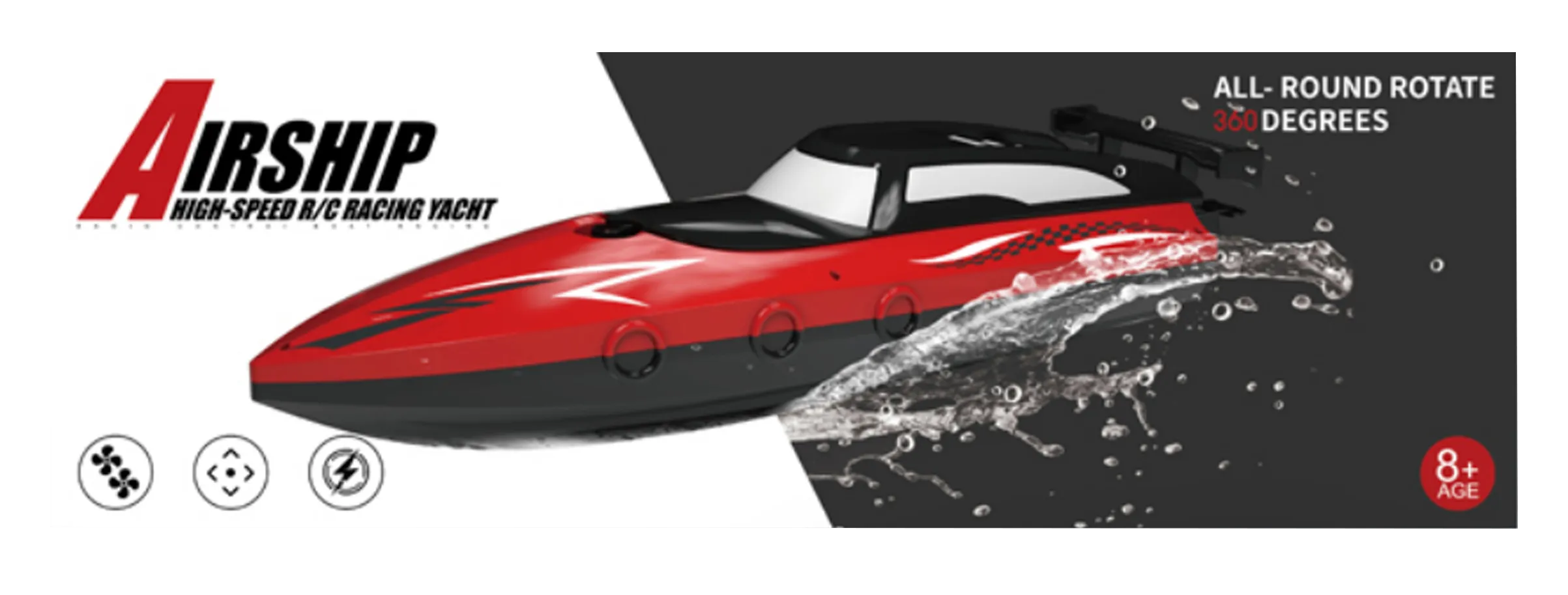 2.4G Remote Control Boat 4 Colours Rechargeable