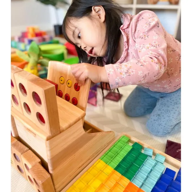 Bauspiel | Colour Street | 45 Blocks with Tray