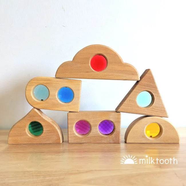 Bauspiel | Fairytale Window Shapes | 36 Blocks with Tray