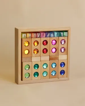 Bauspiel Gem Blocks with Lucent Cubes (45 pieces) Odin Parker