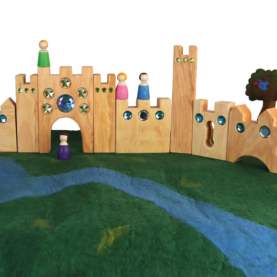 Bauspiel | Small Fairytale Castle Building Block Set 10 Pieces