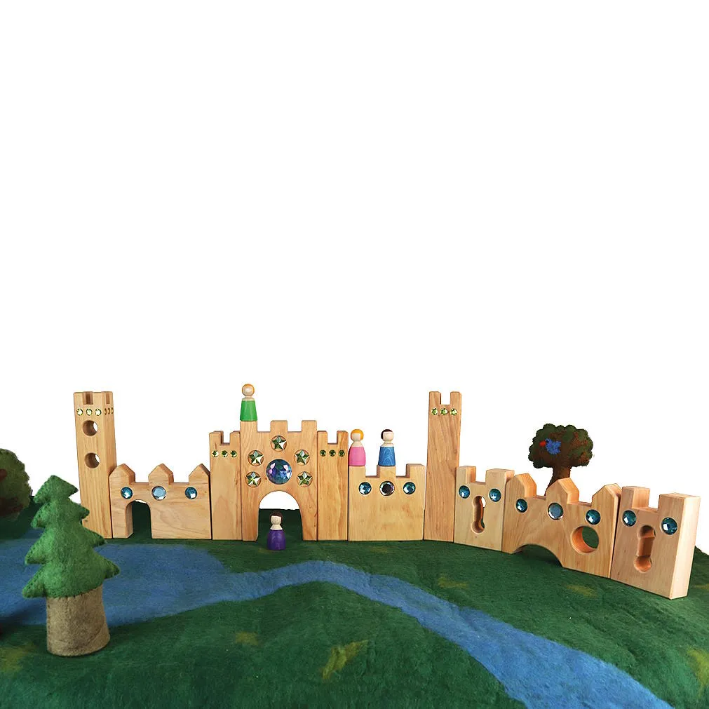 Bauspiel | Small Fairytale Castle Building Block Set 10 Pieces