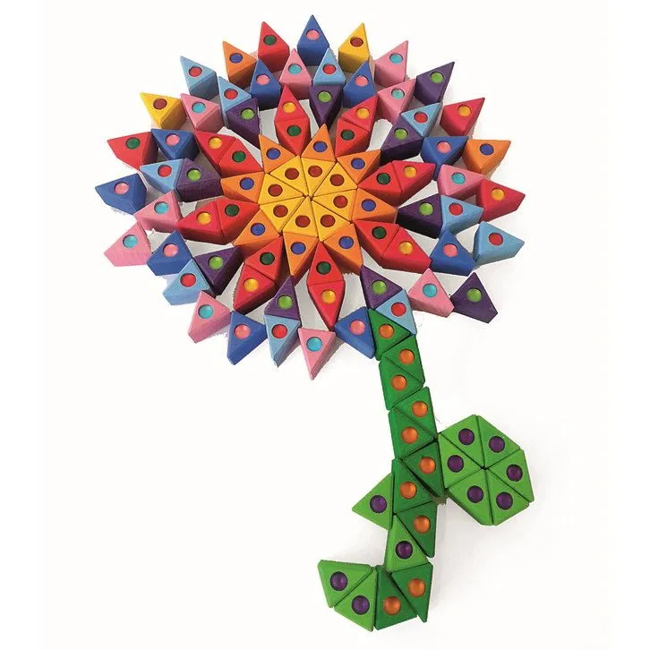 Bauspiel | Triangles 100 Blocks with Tray