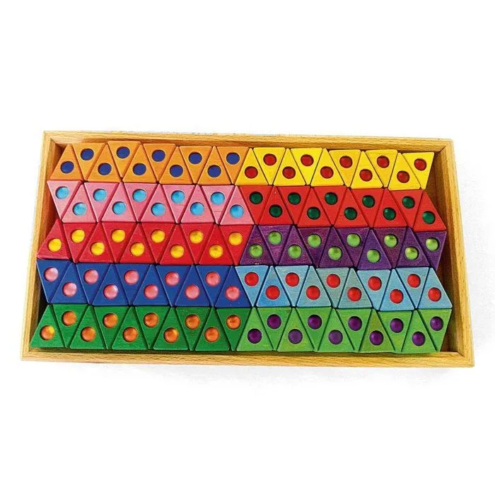 Bauspiel | Triangles 100 Blocks with Tray