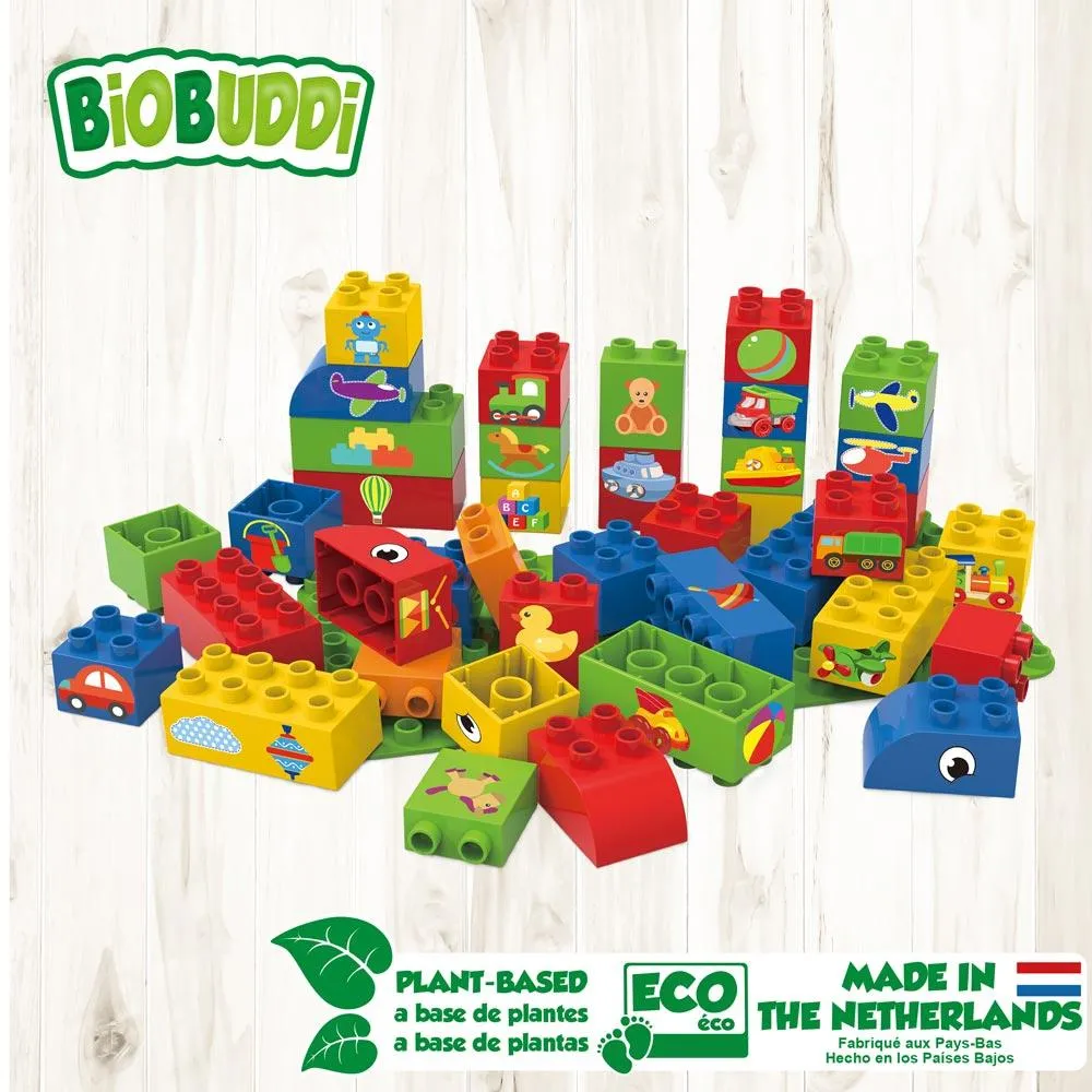 Biobuddi 006 - Educational blocks with baseplate boys Wise - Kids Toys