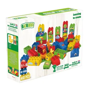 Biobuddi 006 - Educational blocks with baseplate boys Wise - Kids Toys
