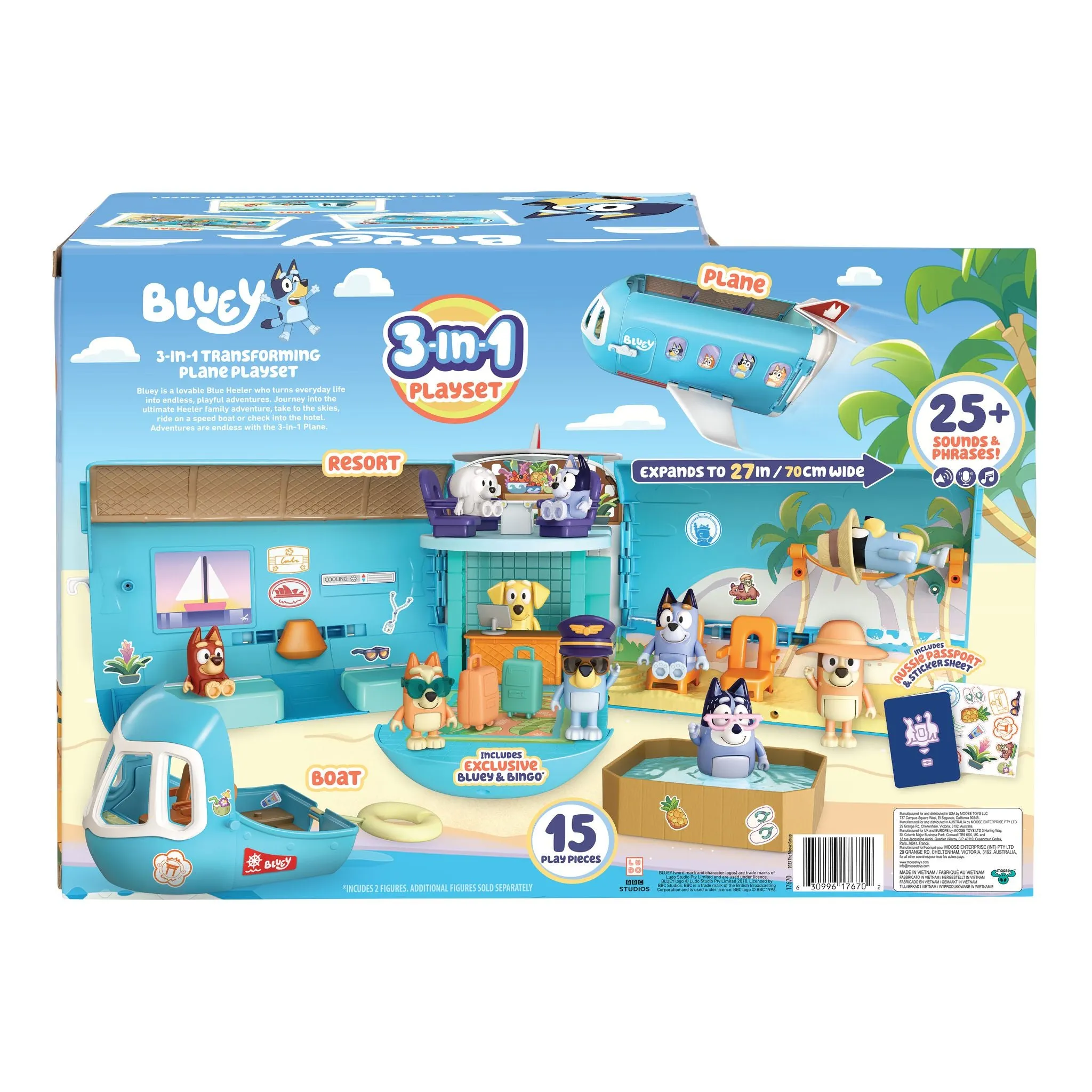 Bluey Series 11 3-In-1 Airplane Playset