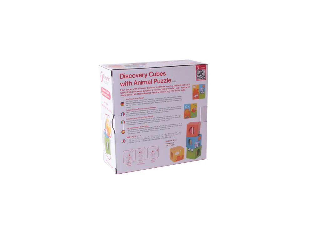 Classic World Discovery Cubes With Animal Puzzle