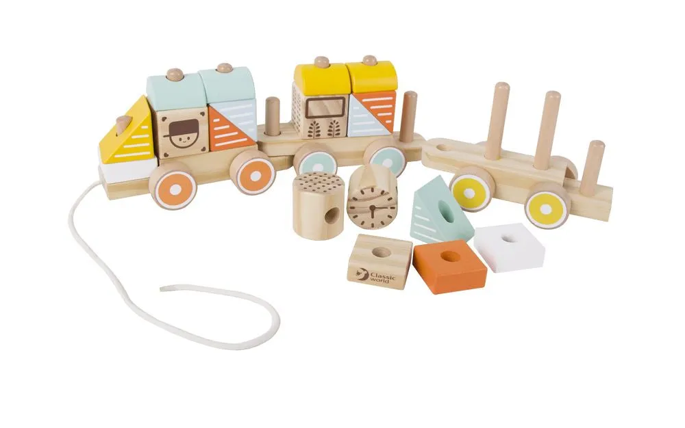 Classic World Pastel Colours Pull Train