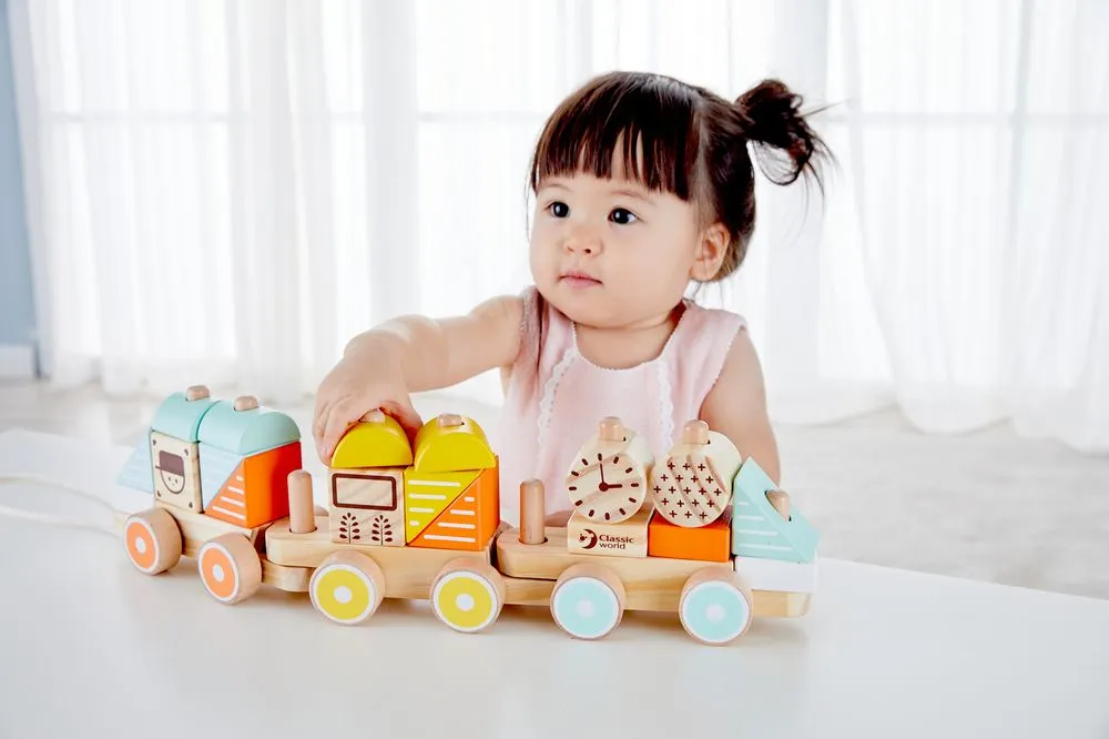 Classic World Pastel Colours Pull Train