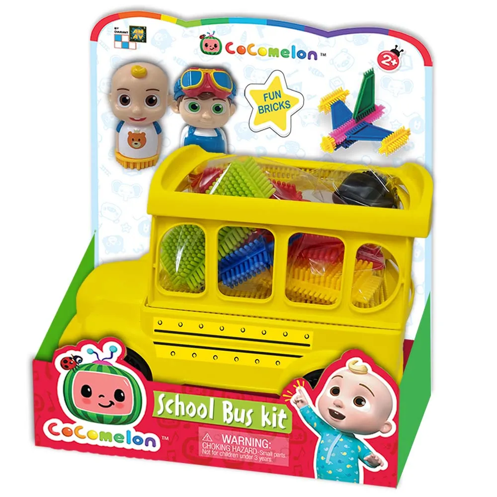COCOMELON FUN BRICKS SCHOOL BUS KIT