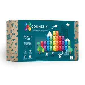 Connetix Tiles | 18 Piece Rainbow Rectangle Pack