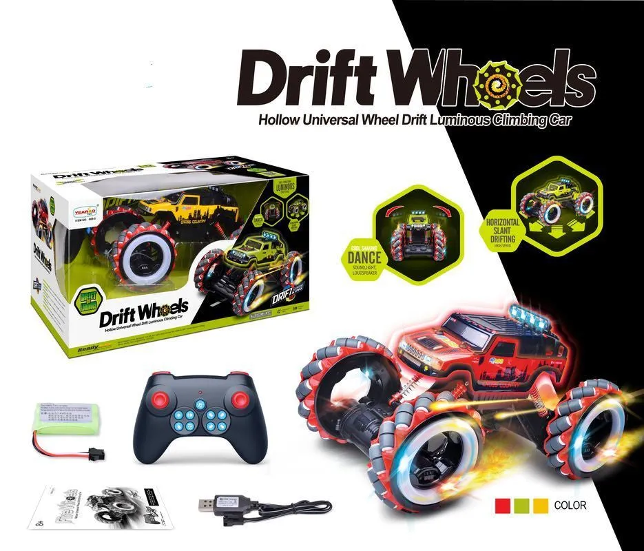 Drift Wheels 1:12 Remote Control Dancing Rock Crawler With Lights Assorted Styles