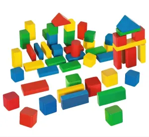 Eichhorn 50 Colourful Wooden Building Blocks