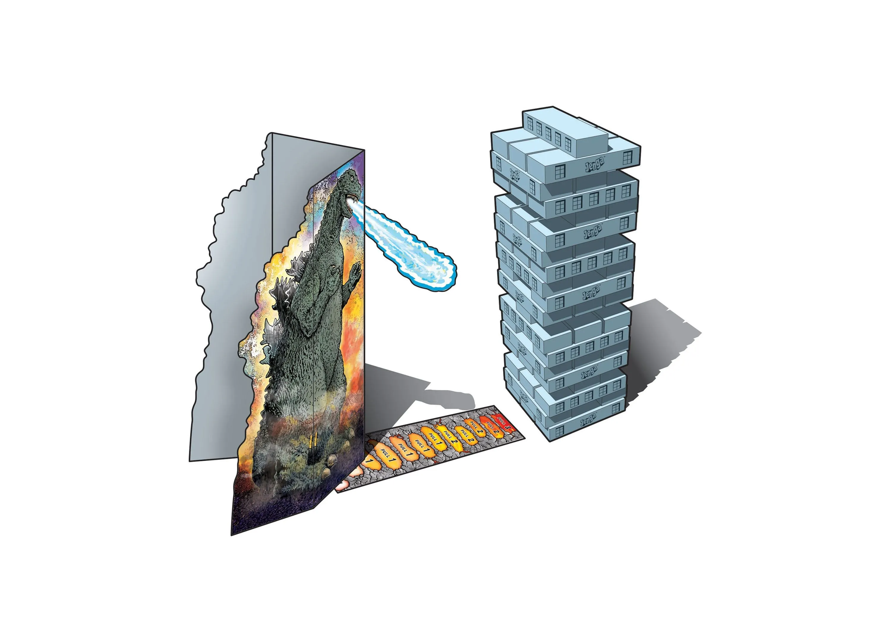 Godzilla JENGA Extreme Edition Board Game by USAopoly