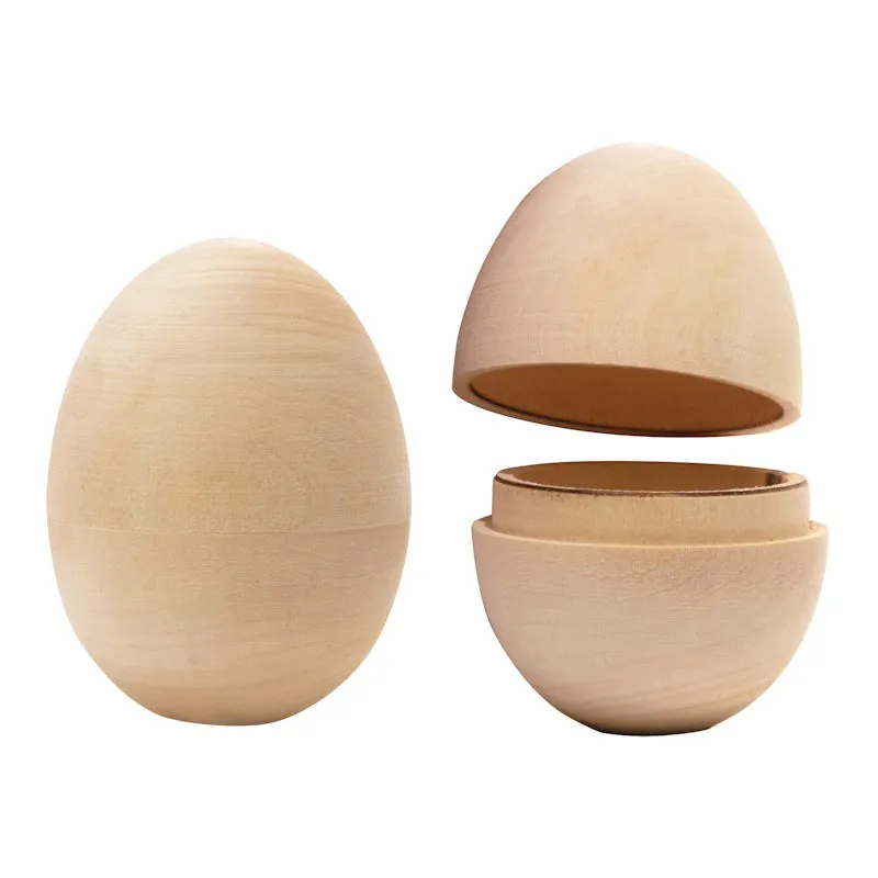 Golden Cockerel | Hollow Wooden Egg 7cm