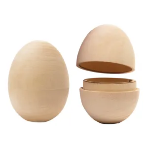 Golden Cockerel | Hollow Wooden Egg 7cm