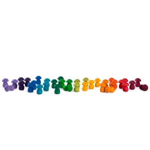 Grapat | Mandala | Little Rainbow Mushrooms 36 Pieces
