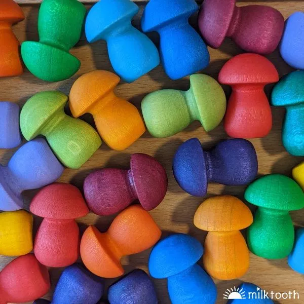 Grapat | Mandala | Little Rainbow Mushrooms 36 Pieces