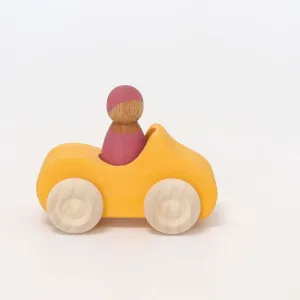 Grimm's | Convertible Car | Small | Yellow with Friend