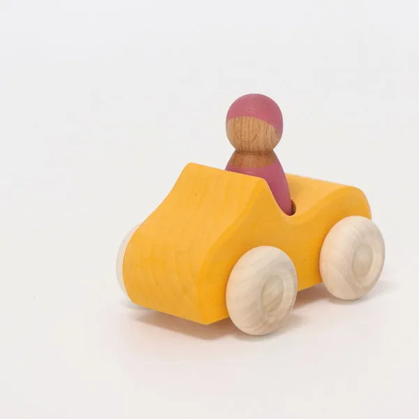 Grimm's | Convertible Car | Small | Yellow with Friend