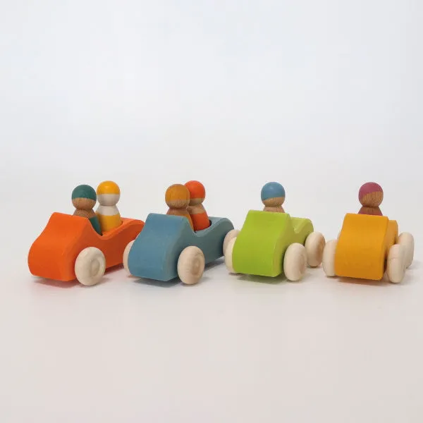 Grimm's | Convertible Car | Small | Yellow with Friend