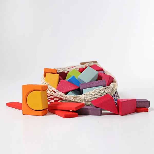 Grimm's | Geometric Blocks | Coloured 60 Pieces