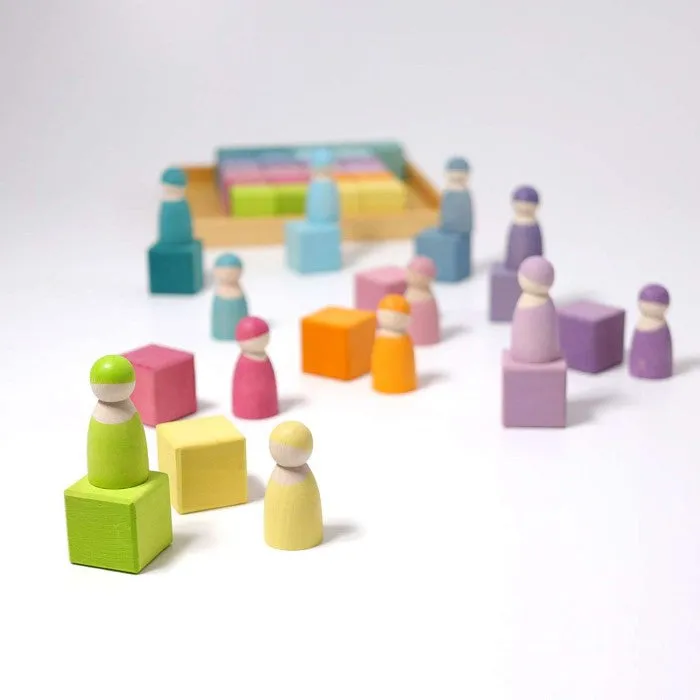 Grimm's | Square Mosaic | Pastel 36 Blocks