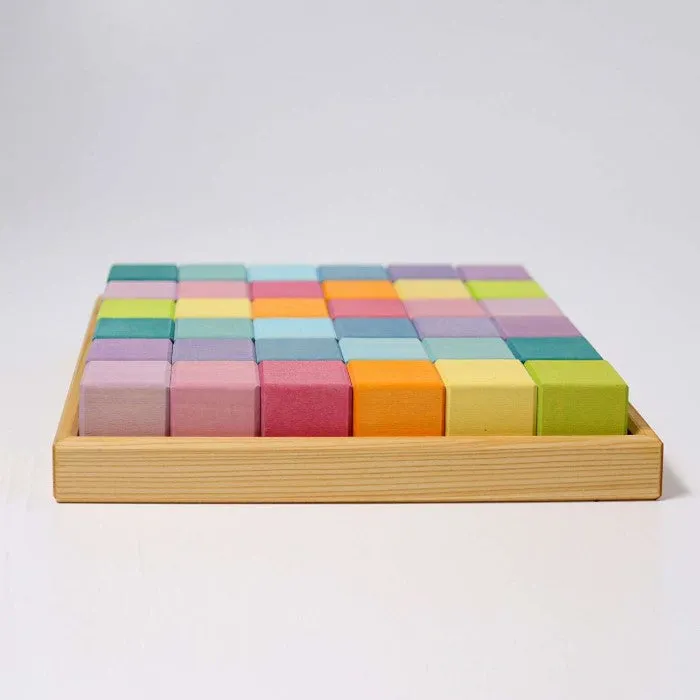 Grimm's | Square Mosaic | Pastel 36 Blocks