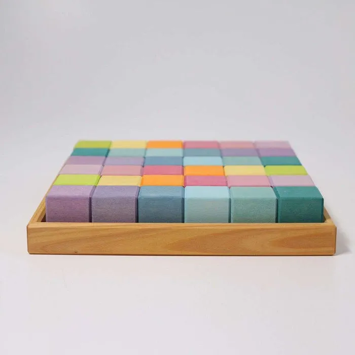 Grimm's | Square Mosaic | Pastel 36 Blocks