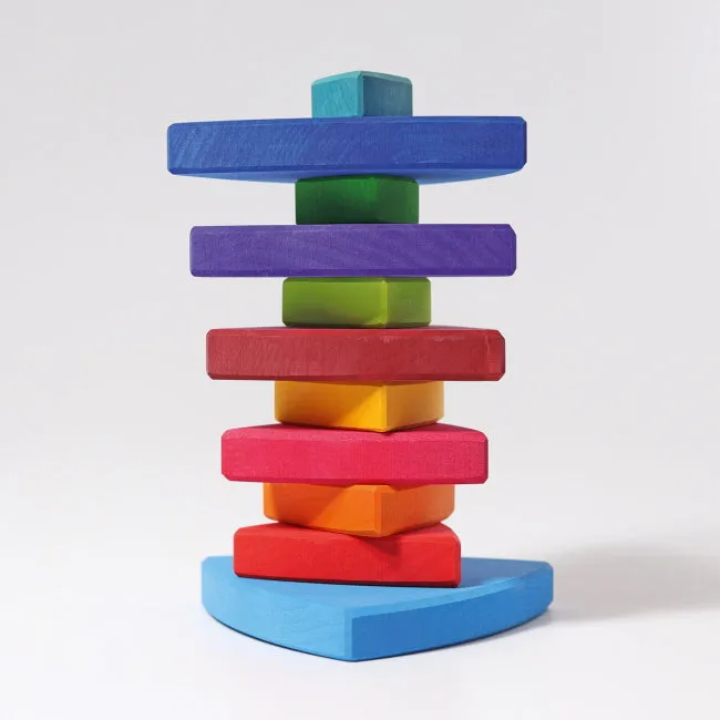 Grimm's | Triangular Stacking Tower | Large Rainbow