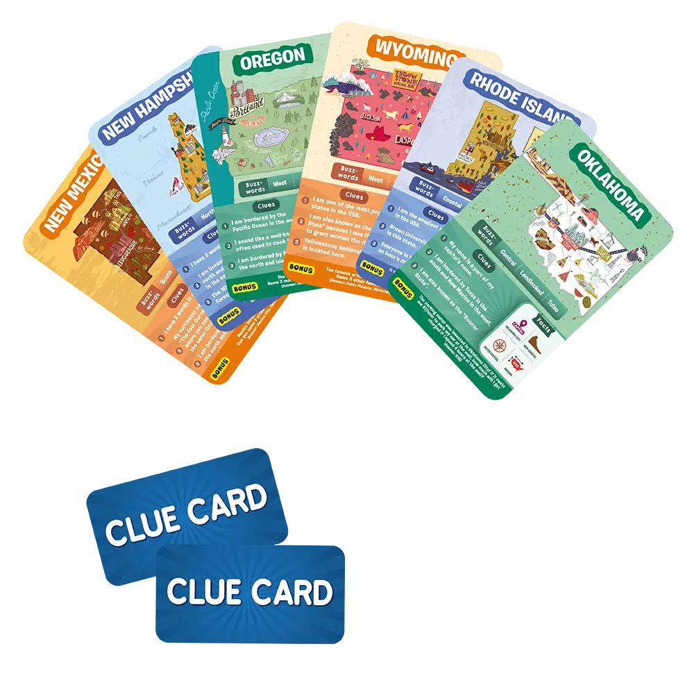 Guess in 10 The 50 States Educational Board Game