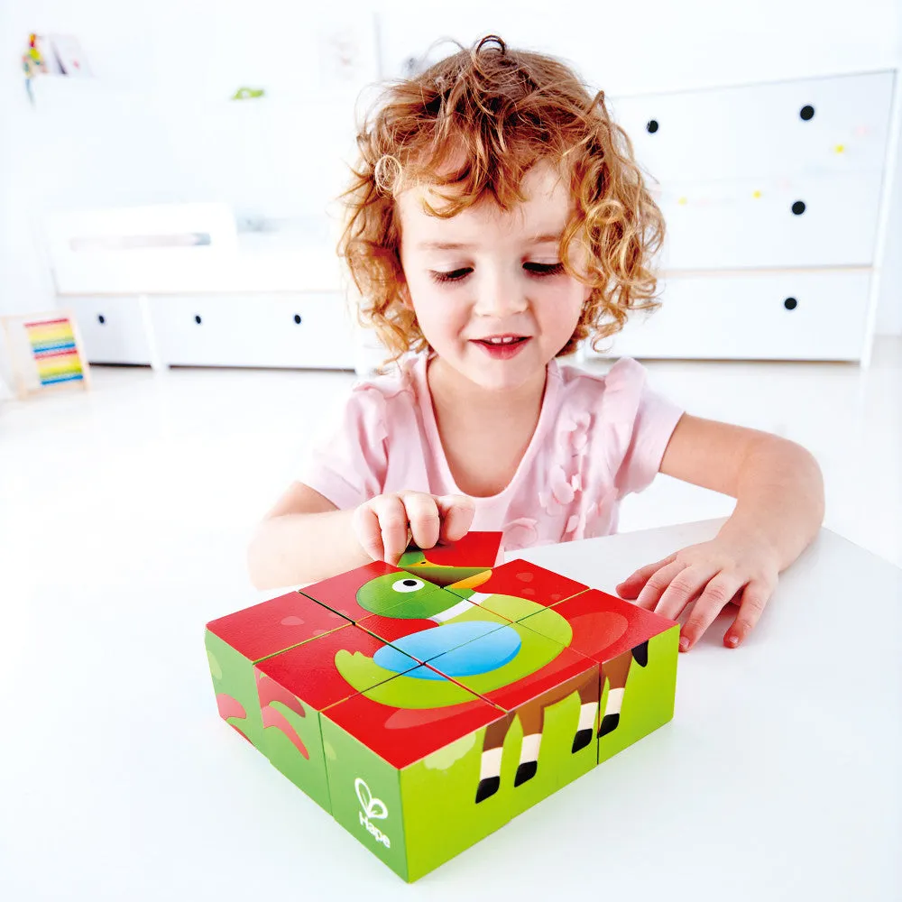Hape Farm Animals 9pc Wooden Stacking Puzzle