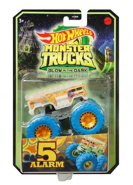 Hot Wheels 1:64 Glow In The Dark Monster Trucks 5 Alarm