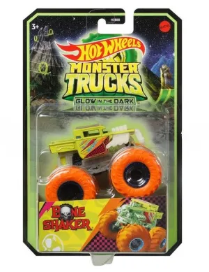 Hot Wheels 1:64 Glow In The Dark Monster Trucks Bone Shaker
