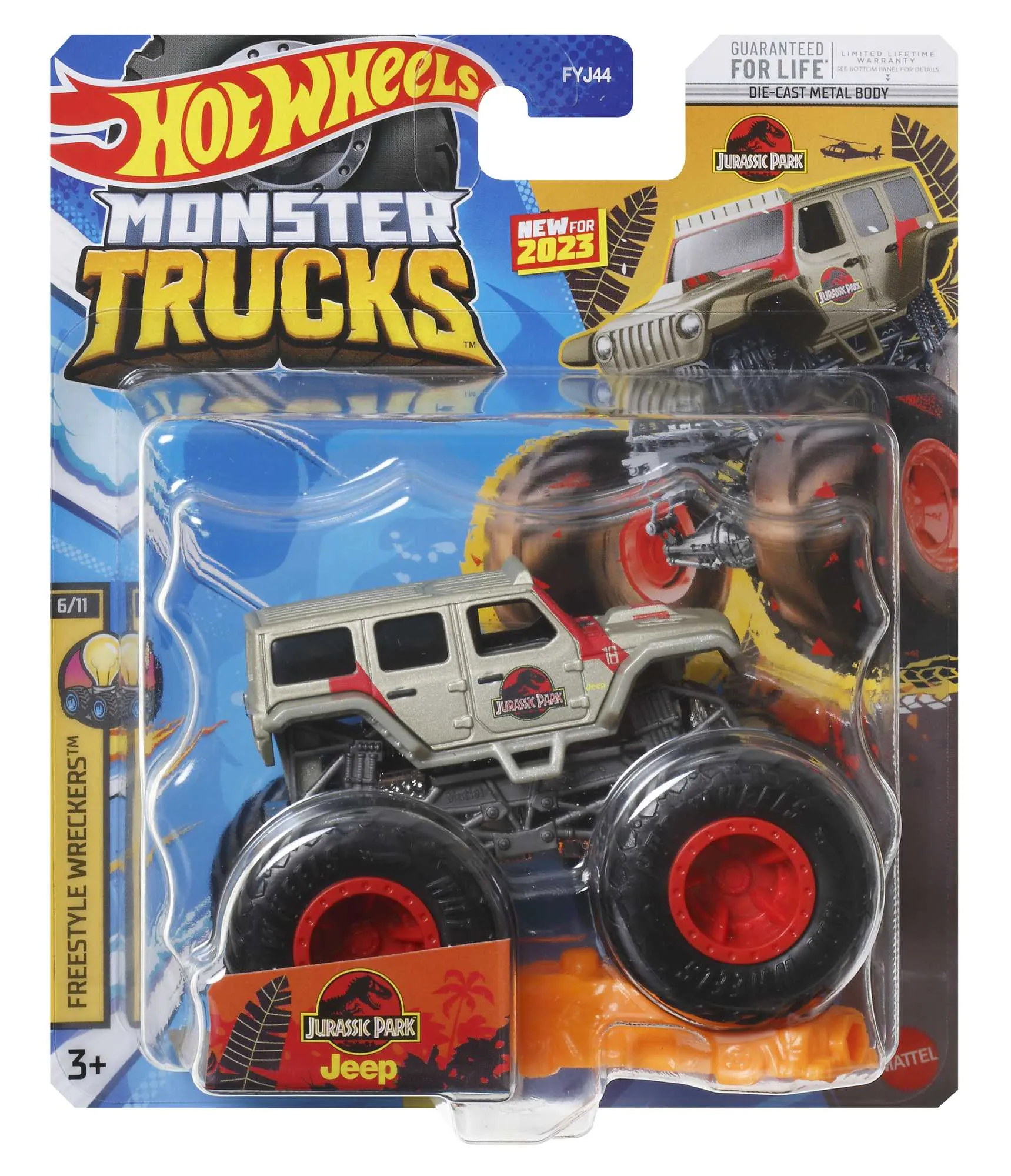 Hot Wheels 1:64 Monster Truck Jurassic Park Jeep