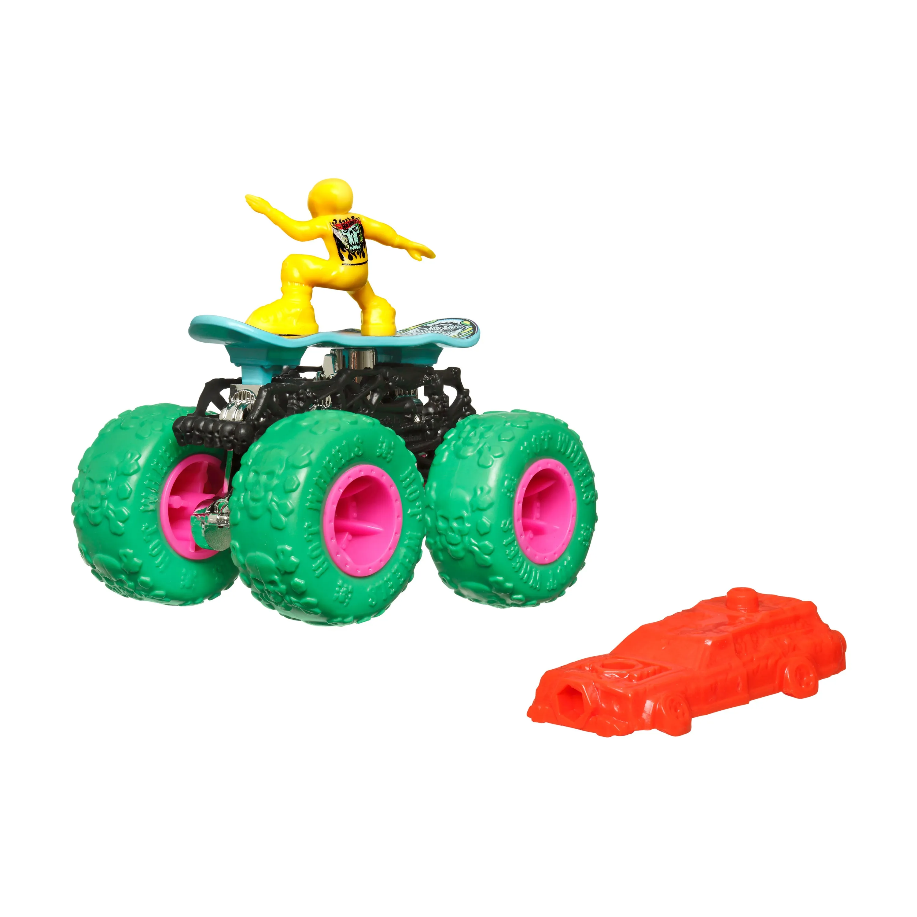 Hot Wheels 1:64 Monster Trucks 2023 Freestyle Wreckers 7/11 Board To Be Wild