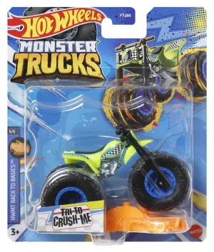 Hot Wheels 1:64 Monster Trucks 2024 Hwmt Back To Basics 2/7 Tri-To Crush-Me