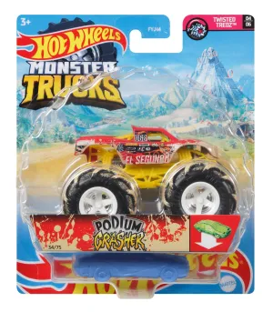 Hot Wheels 1:64 Monster Trucks Twisted Tredz 4/6 Podium Crasher