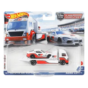 Hot Wheels Car Culture Team Transport #37 '21 Toyota Gr Supra & Aero Lift