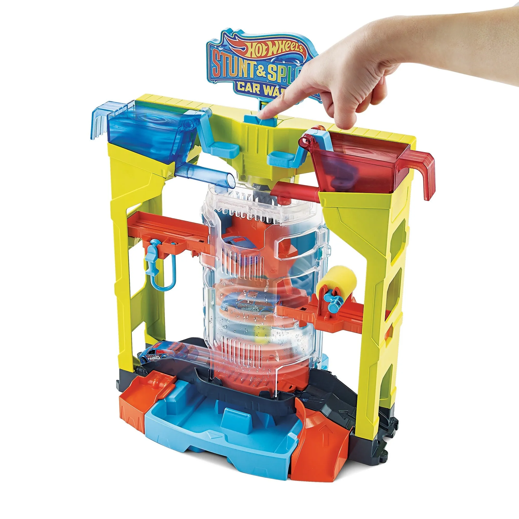 Hot Wheels City Color Reveal Stunt & Splash Car Wash Playset