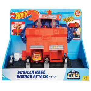 Hot Wheels City Gorilla Rage Garage Attack Playset