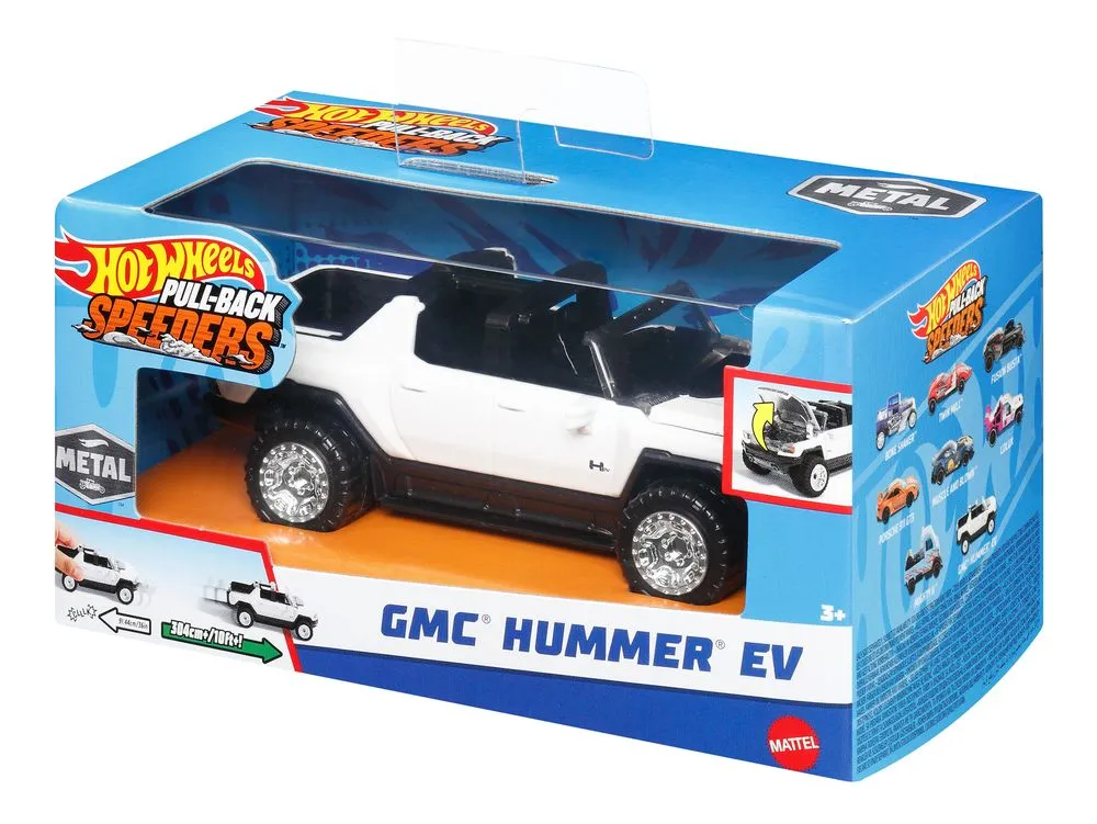 Hot Wheels Pull-Back Speeders Gmc Hummer Ev
