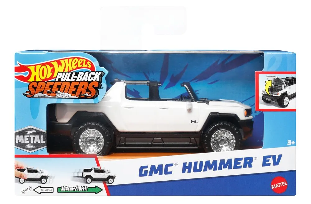 Hot Wheels Pull-Back Speeders Gmc Hummer Ev