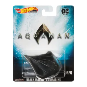 Hot Wheels Retro Entertainment DC Vehicle 6/6 Black Manta Submarine