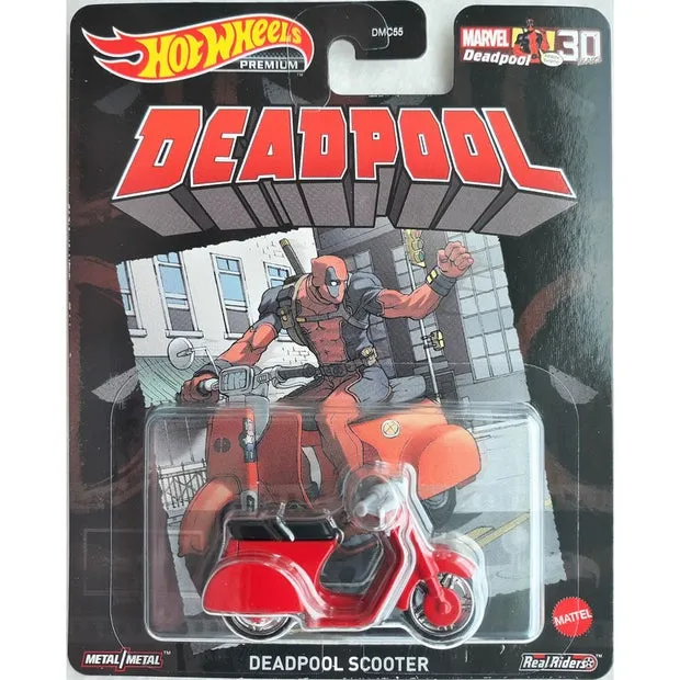 Hot Wheels Retro Entertainment Vehicle Deadpool Scooter