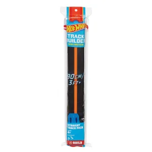 Hot Wheels Track Builder Unlimited 90cm Straight Track 4 Pack Black