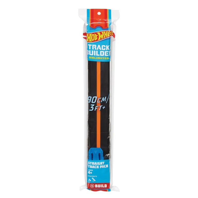 Hot Wheels Track Builder Unlimited 90cm Straight Track 4 Pack Black
